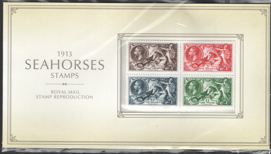(image for) 2013 Seahorses Centenary Facsimile Royal Mail Presentation Pack